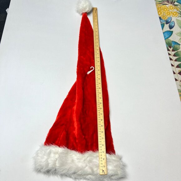 Christmas Santa Hat Red Long Tail Santa Hat - Picture 4 of 5